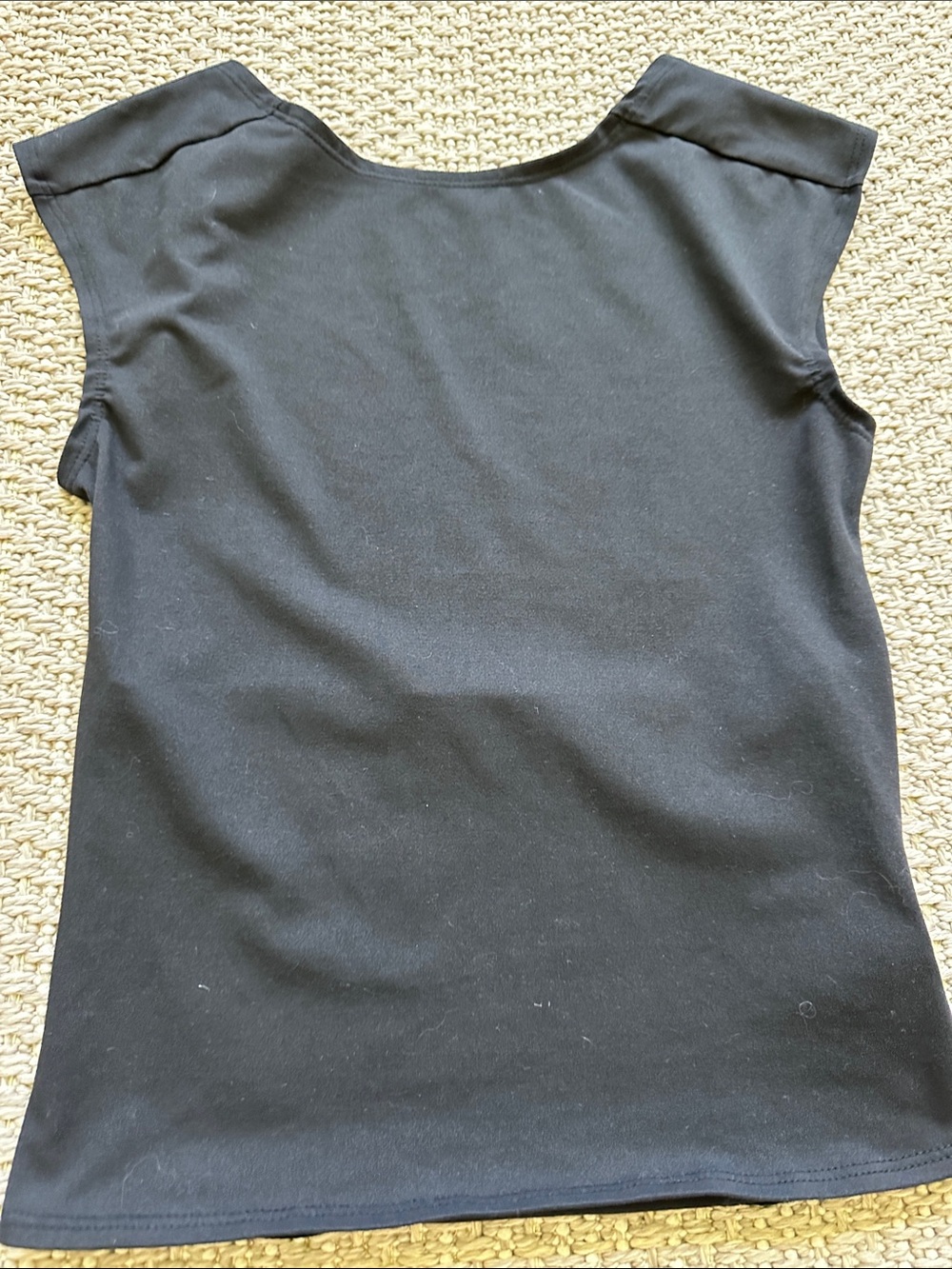 SHEIN Black Cap-Sleeve Backless T-Shirt